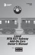 /08. Lionel MTA R27 Subway Add-On Cars Owner s Manual. Featuring