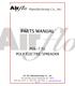 PARTS MANUAL POL-7.5L POLY ELECTRIC SPREADER. Air-Flo Manufacturing Co., Inc.