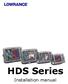 HDS Series. Installation manual