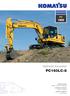 PC 160. Hydraulic Excavator PC160LC-8. ENGINE POWER 90 kw / rpm OPERATING WEIGHT kg BUCKET CAPACITY max.