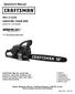Operator s Manual. 55cc 2-Cycle GASOLINE CHAIN SAW. Model No