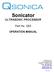 Sonicator ULTRASONIC PROCESSOR. Part No. Q55 OPERATION MANUAL