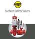 Surface Safety Valves Protecting Your Personnel, Facilities, Environment and Natural Resources