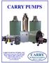 CARRY PUMPS CARRY MANUFACTURING, INC.