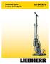 Technical data Rotary drilling rig LB