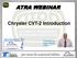 ATRA WEBINAR Chrysler CVT-2 Introduction