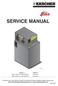 SERVICE MANUAL. Inlet. Cold water. MODEL # ORDER # HDS 4.0/20 E Ec / EEC C HDS 4.0/30 E Ec / EEC C