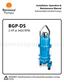 barmesapumps.com BGP-DS RPM Installation, Operation & Maintenance Manual Submersible Grinder Pumps