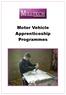 Motor Vehicle Apprenticeship Programmes