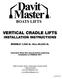 vertical cradle lifts installation instructions