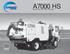 Product Specifications A7000 HS. Regenerative Air Power Sweeper