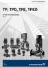 GRUNDFOS DATA BOOKLET TP, TPD, TPE, TPED. In-line circulator pumps. 50 Hz