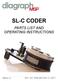 SL-C CODER PARTS LIST AND OPERATING INSTRUCTIONS. Marion, IL STK. NO , REV H, 03/11