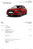 A3 Cabriolet 37, GBP. A3 Cabriolet. Audi Configurator. Engine. Exterior. Interior. Product no. Description RRP