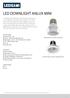 SPECIFICATIONS. LED Downlight Anlux Mini, Fixed Type HIGHLIGHTS. LED Downlight Anlux Mini, Adjustable Type CERTIFICATIONS