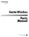 Technical Publications. Winches. Parts Manual. First Edition, First Printing Part No