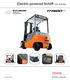 Electric powered forklift ton