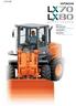LX70/ LX80 Engine Rated Power Operating Weight Bucket Capacity