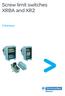 Screw limit switches XRBA and XR2. Catalogue