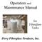 Operation and Maintenance Manual. for Fiberglass Tanks
