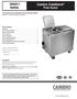 Cambro Camtherm OWNER S MANUAL. Plate Heater.