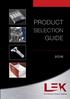 PRODUCT GUIDE SELECTION. Architectural Joinery Supplies