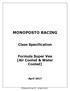 MONOPOSTO RACING Class Specification Formula Super Vee [Air Cooled & Water Cooled] April 2017