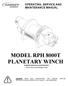 MODEL RPH 8000T PLANETARY WINCH
