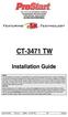 CT-3471 TW. Installation Guide TWO-WAY LCD AUTOMATIC/MANUAL WITH VIRTUAL TACH SYSTEM TRANSMISSION REMOTE STARTER (AS PRG-1000 COMPATIBLE)
