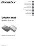 OPERATOR SECTIONAL-500//DIY-500. Installation and Operating Manual CONTENTS GENERAL INFORMATION SAFETY INSTRUCTIONS OPERATOR UNIT