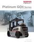 Platinum GO4 Series. Heavyweight Pneumatic Tire Trucks LP / DUAL FUEL / DIESEL 8,000-11,000 LB. CAPACITIES