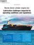 Marine diesel cylinder engine oils: Lubrication challenges impacted by operating conditions and regulations