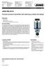 JUMO DELOS SI. Precision pressure transmitter with switching contacts and display. Application. Brief description. Key features.