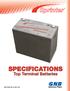 SPECIFICATIONS. Top Terminal Batteries. SECTION A Division of Exide Technologies