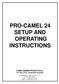PRO-CAMEL 24 SETUP AND OPERATING INSTRUCTIONS