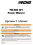 PB-580 H/T Power Blower. Operator s Manual