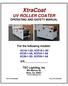 XtraCoat UV ROLLER COATER OPERATING AND SAFETY MANUAL