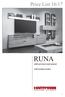 Price List 16/17 RUNA. solid oak heartwood natural. with brushed surface
