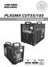 PLASMA CUT55/105. Inverter Air Plasma Manual. Plasma CUT MILD STEEL PLASMA CUT 55 MAXIMUM CUTTING CAPACITY 20MM MILD STEEL