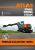 STABLE. STRONG. STEADY. WheelED Excavator 180Wsr t 115 kw (157 HP) m 3.
