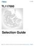 Selection Guide TL TL117000