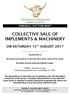 COLLECTIVE SALE OF IMPLEMENTS & MACHINERY