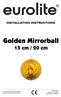 Golden Mirrorball 15 cm / 20 cm