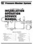 INSTALLATION OPERATION SERVICE MANUAL