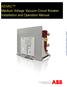 ADVAC Medium Voltage Vacuum Circuit Breaker Installation and Operation Manual