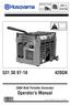 S E R V I C E O GN Watt Portable Generator. Operator s Manual. Manual No GS Revision A (09/19/2007)