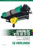 EUROBLOC VT Electric wire rope hoist for loads of 10,000 to 250,000 kg.  Réf :