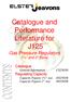 Performance Literature for J125 Gas Pressure Regulators 1½ and 2 Sizes. Catalogue
