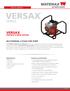 VERSAX SERIES VERSAX SELF-PRIMING 2-STAGE FIRE PUMP PORTABLE & WRAP-AROUND. Applications. Features and Benefits DATA SHEET