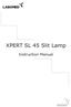 XPERT SL 45 Slit Lamp. Instruction Manual